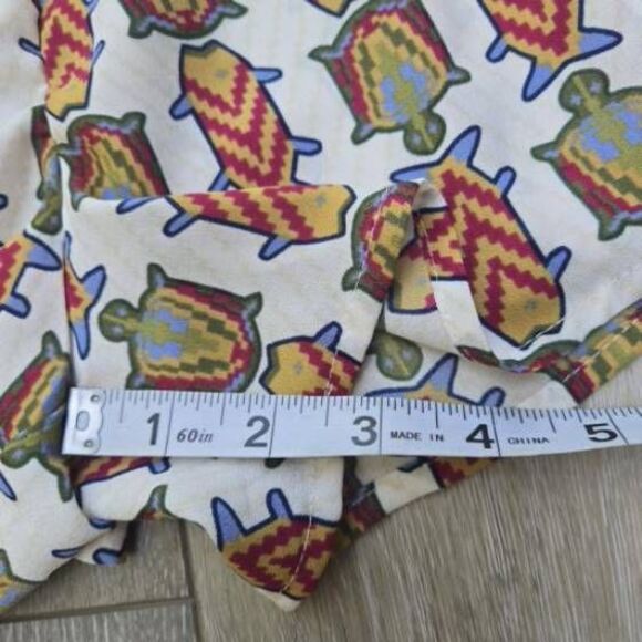 BCBGMaxazria romper fish and turtles tie top short shorts scoop neck medium - Picture 3 of 8